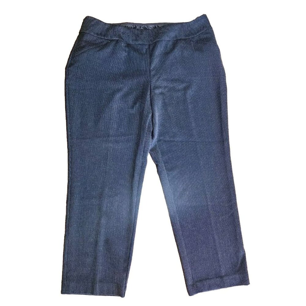 INVESTMENTS II Blue White Pull On Pants with‎ Zip Pockets Womens Plus Size 20WS
